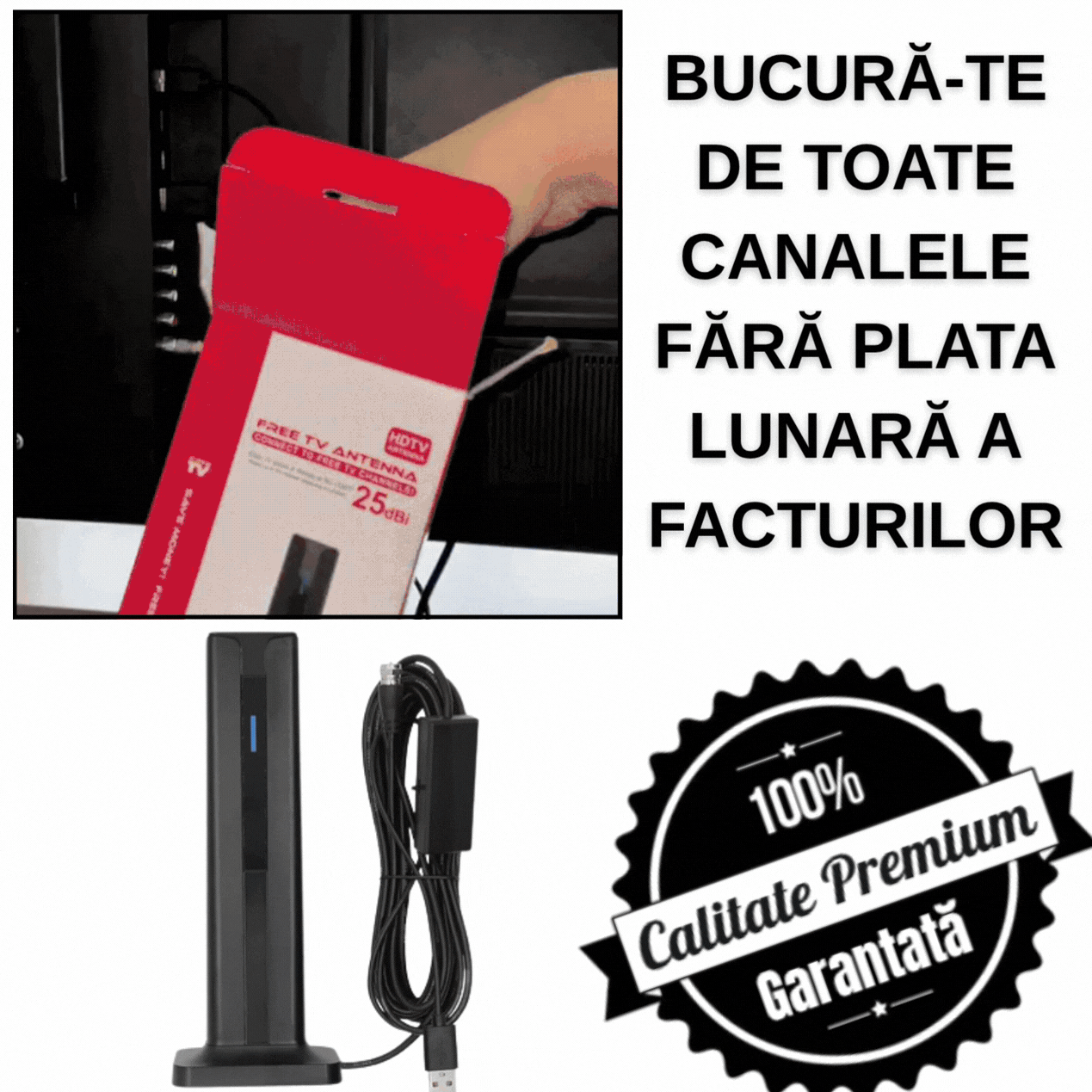 TVDIGI™ - Antenă Digitală Pentru Orice TV