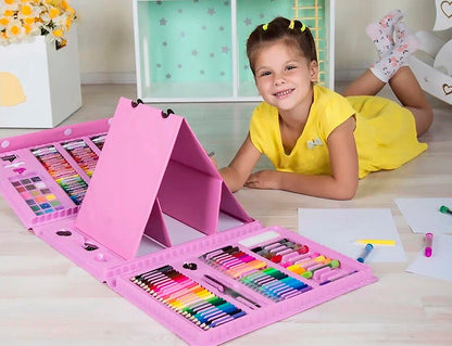 Set Artistic cu 208 PIESE, Șevalet Rabatabil Inclus MagicColor™