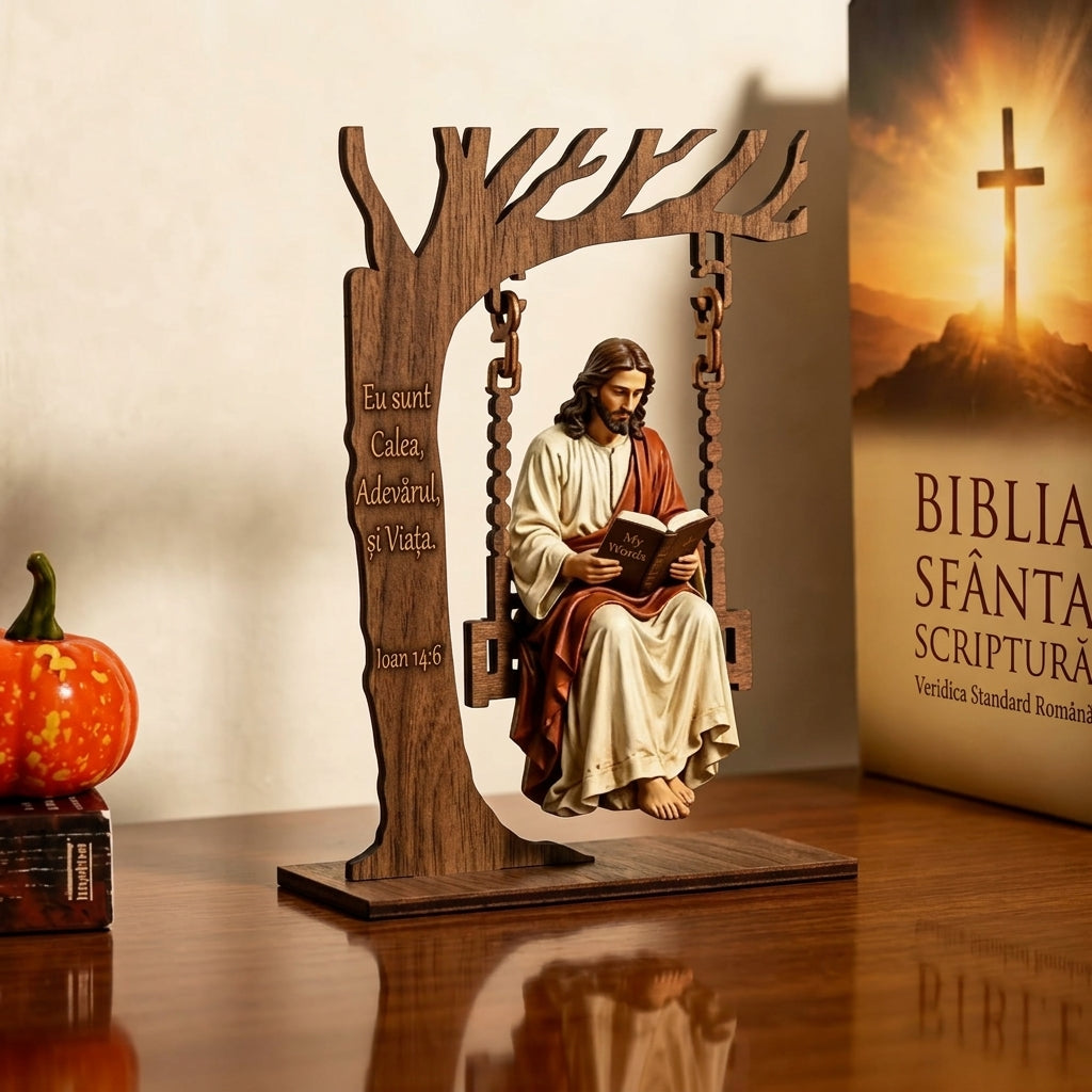 Statuetă Decorativă Iisus pe Leagăn™
