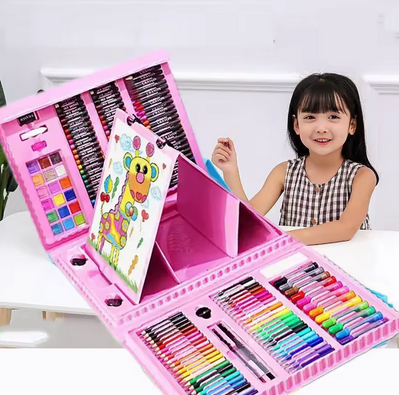 Set Artistic cu 208 PIESE, Șevalet Rabatabil Inclus MagicColor™