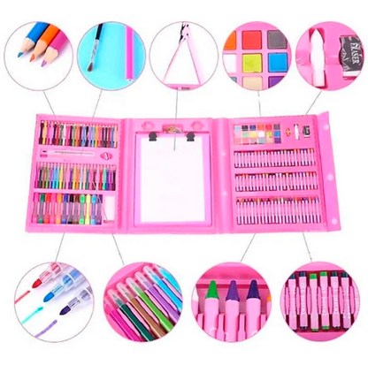 Set Artistic cu 208 PIESE, Șevalet Rabatabil Inclus MagicColor™
