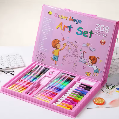 Set Artistic cu 208 PIESE, Șevalet Rabatabil Inclus MagicColor™