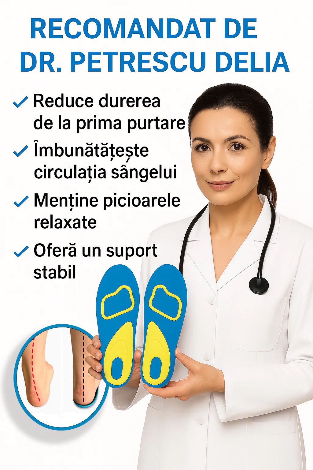 Tălpici de Refacere cu Gel Medicinal